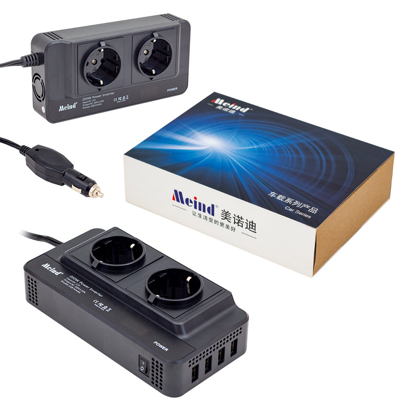 12 VOLT - 200 WATT 4 USBLİ DİJİTAL ÇAKMAKTAN POWER INVERTER