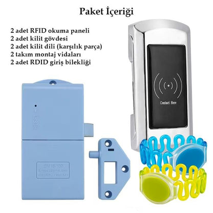 125Khz RFID Dijital Çekmece Dolap Kilidi (2&amp;apos;li Paket)