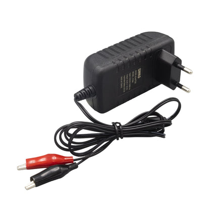 14.4 VOLT - 2 AMPER KIRMIZI*YEŞİL LEDLİ YERLİ ÜRETİM KROKODİL UÇLU AKÜ ŞARJ CİHAZI (OUT :12V-2A)