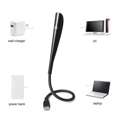 14 Ledli Siyah Esnek Usb Led Lamba