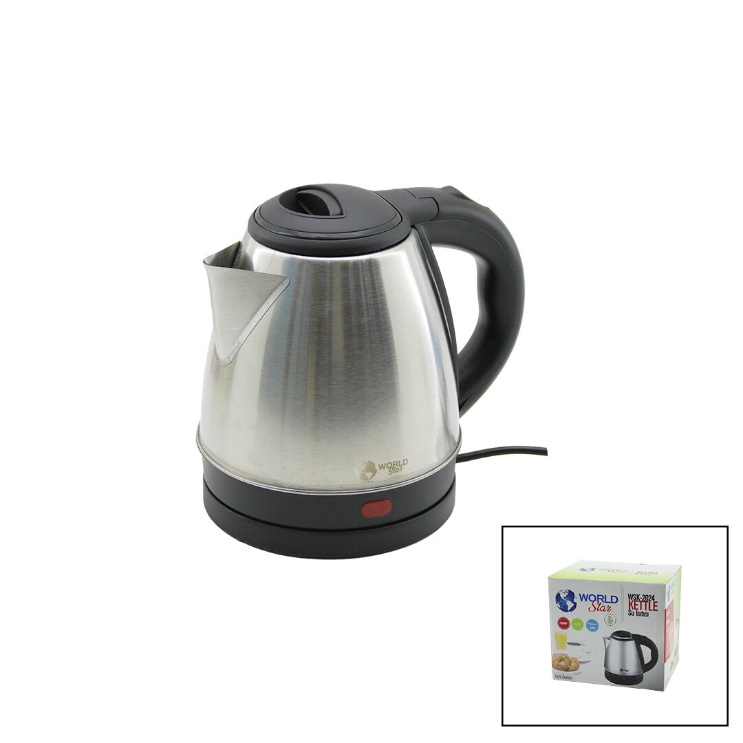 1500W  1.2LT  PASLANMAZ ÇELİK KETTLE SU ISITICI OTEL TİPİ WSK-2024