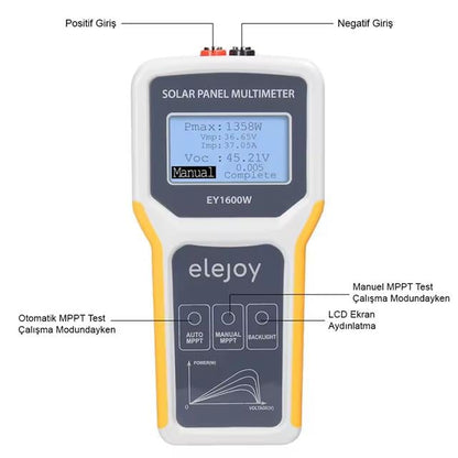 1600 Watt Fotovoltaik MPPT Solar Panel Voltaj Multimetre 12-60V