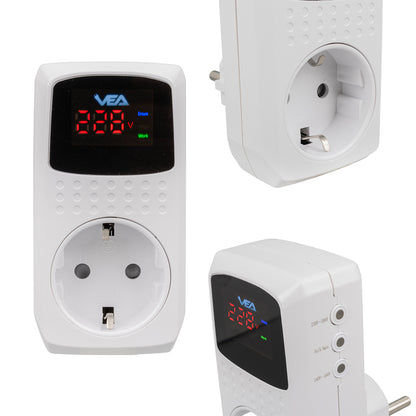 16A 3520W TEKLİ DİJİTAL GÖSTERGELİ AKIM KORUMALI PRİZ