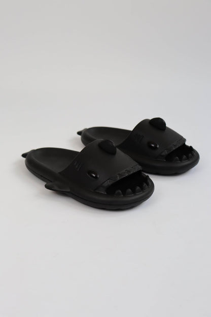 WG500 Köpekbalığı Siyah Unisex Tam Ortopedik Terlik Shark Slides