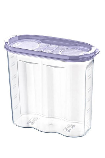 2 Kapaklı Ölçekli Erzak Kuru Gıda Saklama Kutusu Kabı - 1,7 Litre - SA935