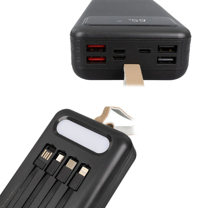 20000 MAH DİJİTAL GÖSTERGELİ USB-MICRO-LIGHTNING-TYPE-C GİRİŞLİ VE KABLOLU POWERBANK