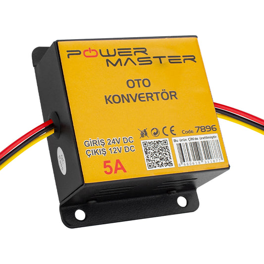 24V DC / 12V DC 5 AMPER OTO KONVERTÖR