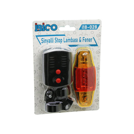 2İN1 BİSİKLET COB LED FENER  -  SİNYALLİ STOP LAMBA   PİLLİ