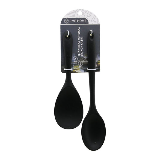 2PCS   SİLİKON  KAŞIK SET  GENİŞ AĞIZ= 6.6X9.5CM--22.5CM   DAR AĞIZ= 5.8X8CM--27.5CM