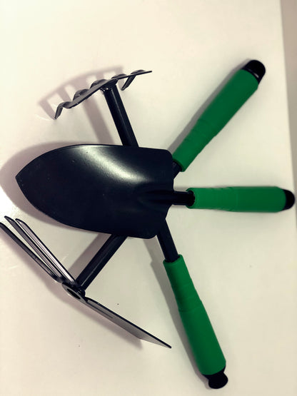 3 Parça Bahçe Seti - Çapa Tırmık Kazma Set