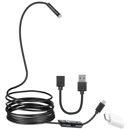 3IN1 MICRO USB+TYPE-C+USB A) ANDROID UYUMLU 8 MM IŞIKLI 5 METRE ENDOSKOP YILAN KAMERA