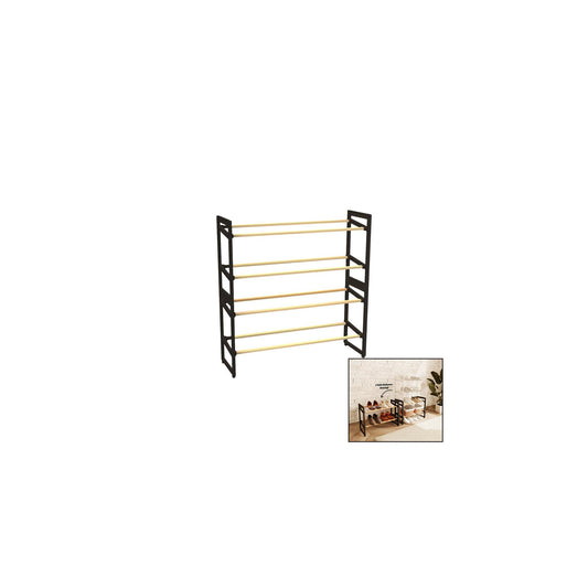 4 KATLI AHŞAP AYAKKABILIK 8 AYAKKABILIK 20X65X51CM ÇOK AMAÇLI RAF PORTATİF - VİDASIZ KOLAY MONTAJ