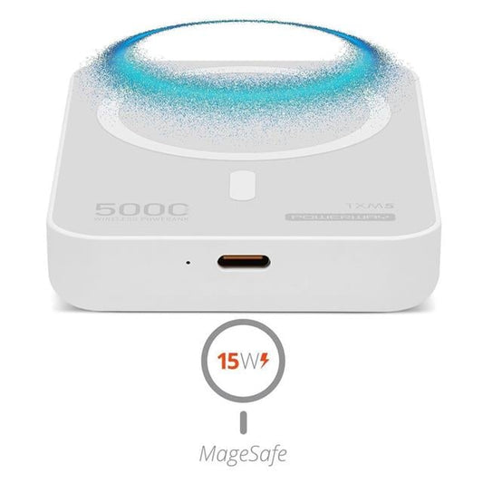 5.000mAh PD15W Magsafe Kablosuz Wireless Taşınabilir Şarj Cihazı Beyaz Powerbank TXM5