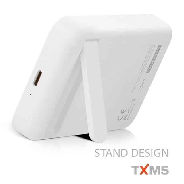 5.000mAh PD15W Magsafe Kablosuz Wireless Taşınabilir Şarj Cihazı Beyaz Powerbank TXM5