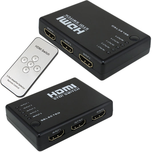 5 GİRİŞ 1 ÇIKIŞ HDMI SWITCHER TOPLAYICI KUMANDALI ADAPTÖRSÜZ