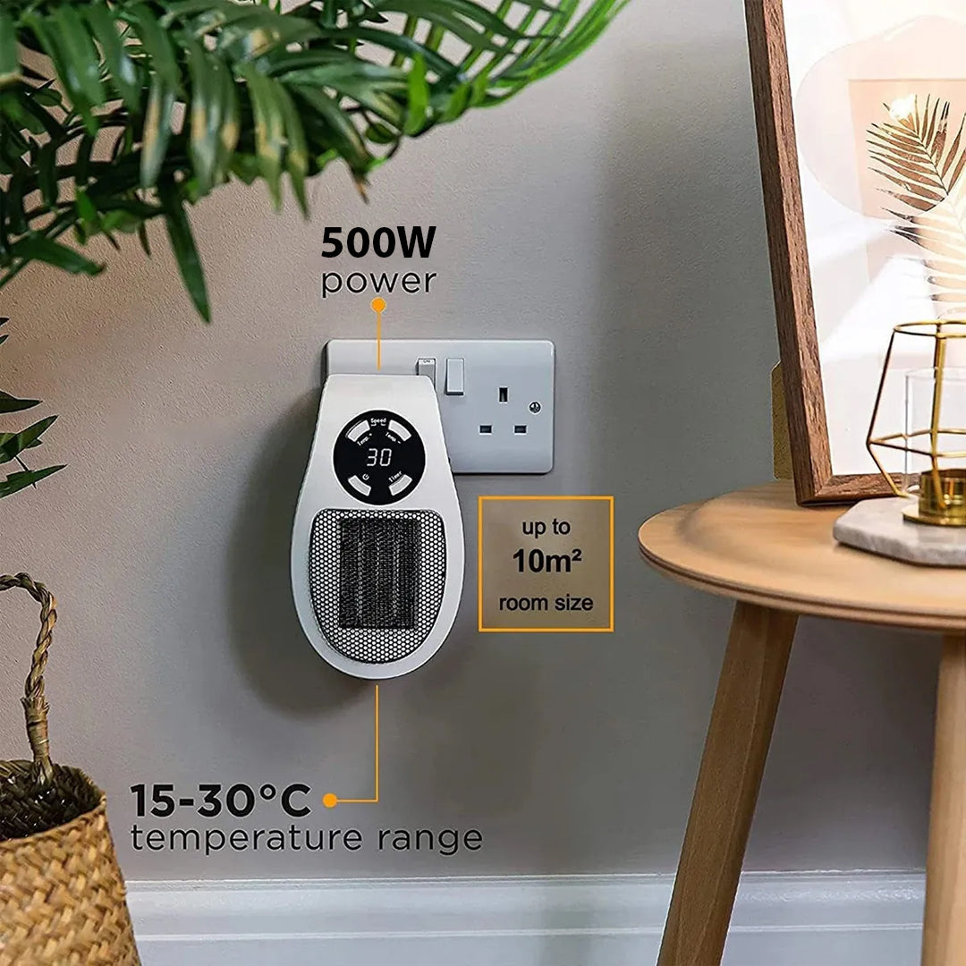 500 WATT PRİZ TİPİ UZAKTAN KUMANDALI TAŞINABİLİR ISITICI (ZAMANLAYICI) (OM-1211)