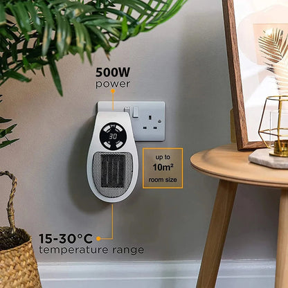 500 WATT PRİZ TİPİ UZAKTAN KUMANDALI TAŞINABİLİR ISITICI (ZAMANLAYICI) (OM-1211)