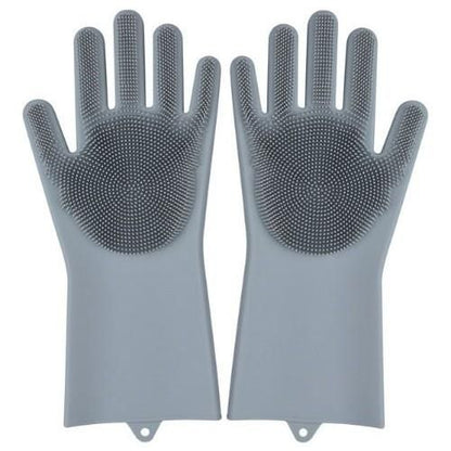 Sihirli Isıya Dayanıklı Silikon Çok Amaçlı Bulaşık Eldiven Fırçası Magic Gloves