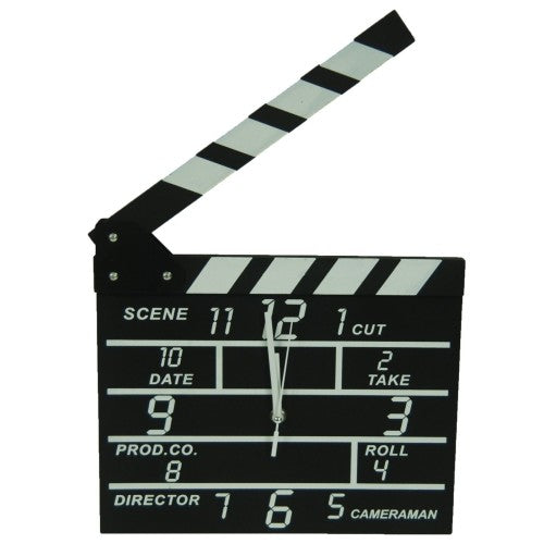 Clapperboard Clock  Analog Klaket duvar Saati