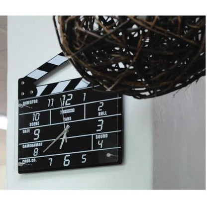 Clapperboard Clock  Analog Klaket duvar Saati