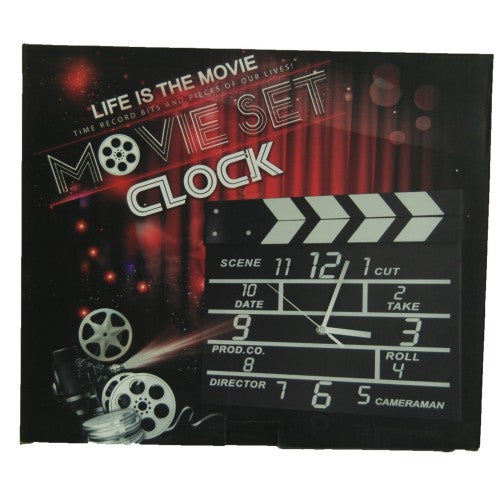 Clapperboard Clock  Analog Klaket duvar Saati