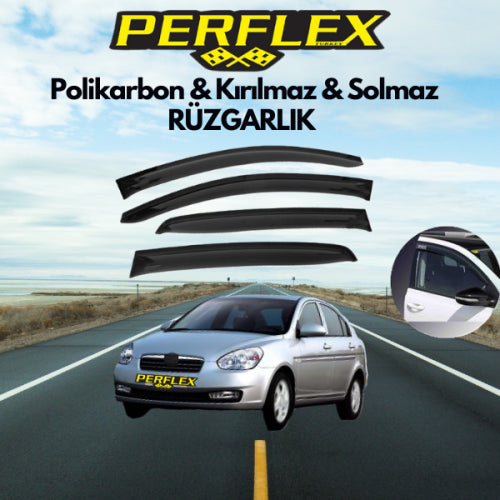 Perflex Polikarbon Kırılmaz Rüzgarlık V2 Mugen Hyundai Accent 2006-2009