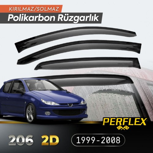 Peugeot 206 2D (Tek Kapı) 1999-2008 Cam Rüzgarlığı V2 Düz