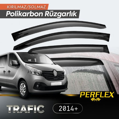 Renault Trafic 2014+ Cam Rüzgarlığı V2 Düz