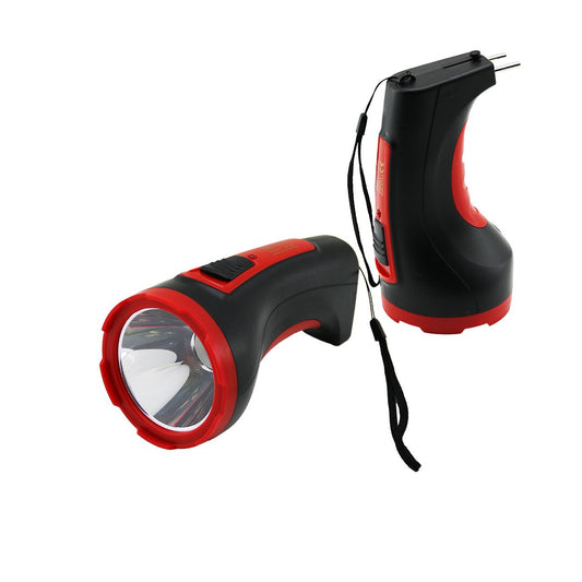 5W TEK LED BOMBELİ GÖVDE FİŞ ŞARJLI EL FENERİ UZUN MESAFELİ