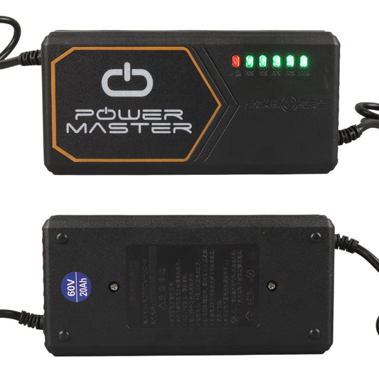 60 VOLT - 20 AMPER IEC C15 DİŞİ UÇLU GÖSTERGELİ ELEKTRİKLİ BİSİKLET ŞARJ AKÜ CİHAZI (ADJ160-01)