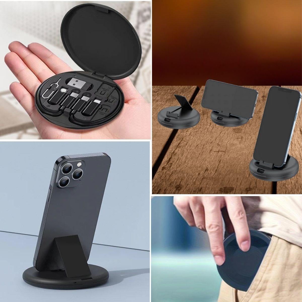 60w Destekli Kablo Kutusu Seyahat Kablo Seti 5&amp;apos;i 1 arada USB Type-C Şarj Kablosu Seti