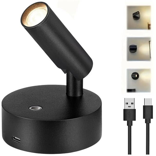 AL-XYD05 Çok Fonksiyonlu Dokunmatik Şarjlı 1200mAh Duvar Aplik 3000K-4000K-6500K TYPE-C Şarj Girişli