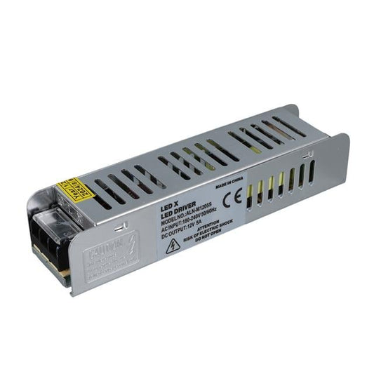 ALN-M1205S 12 Volt 5 Amper Slim Metal Kasa Adaptör 160x40x35mm
