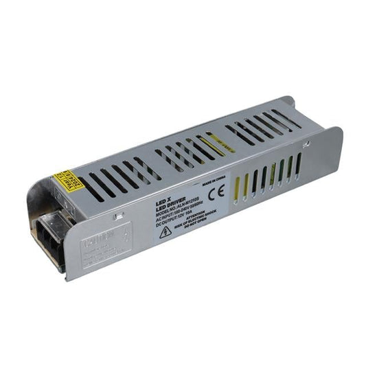 ALN-M1210S 12 Volt 10 Amper 120 Watt Slim Metal Kasa Adaptör 190x48x38mm