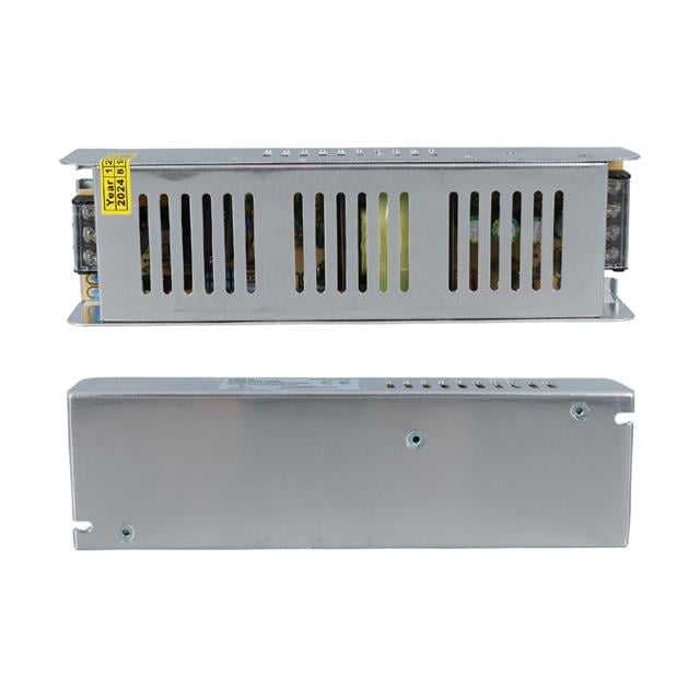 ALN-M12165S 12 Volt 16.5 Amper 200 Watt Slim Metal Kasa Adaptör 200x60x40mm