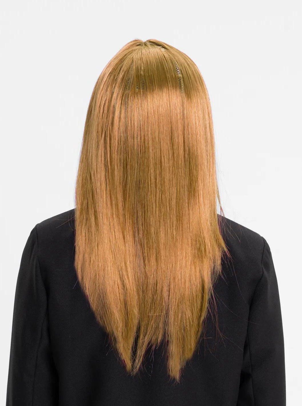 Altın Renk Düz Kesim İçi Astarlı Uzun Parti Peruğu Takma Saç
