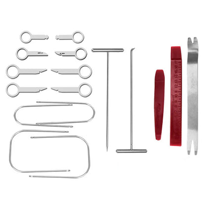 ARAÇ İÇİ SES SİSTEMİ SÖKME - LASTİK SÖKME - KAPI DÜZELTME ÇIKARMA SETİ (17 PARÇA)