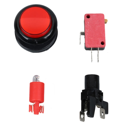 ATARİ BUTONU 12V LEDLİ KAFA ÇAPI 24MM DELİK ÇAPI 24MM IC-180J-1