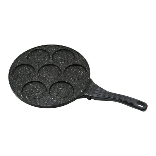 BÖLMELİ EMOJİLİ DÖKÜM PANKEK TAVA 28CM KABARTMA PİRAMİT DESENLİ BAKALİT SAP=18.2CM POŞETLİ AMBALAJ