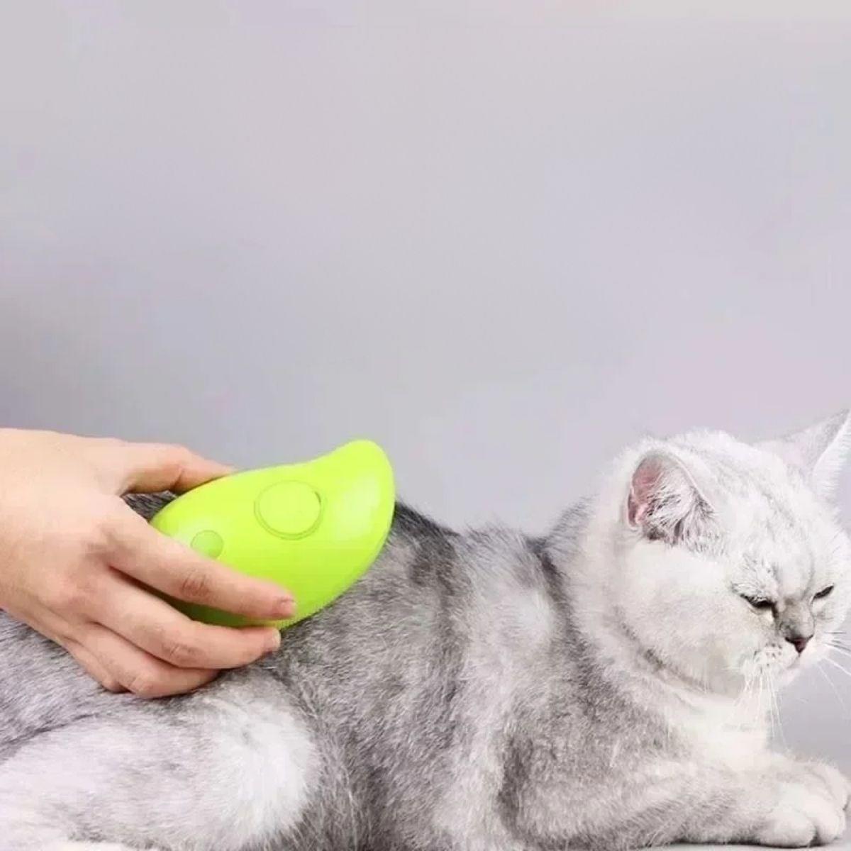 Buharlı Yumuşak Silikon Uçlu Kedi &amp;amp; Köpek Tüy Tarama Tarağı Yıkama Fırçası