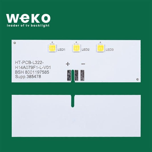 BUZDOLABI İÇ AYDINLATMA LEDİ LD79 HT-PCB-L322-H14A079B-L-V01 3 ÇİPLİ