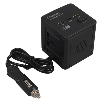 DC 12-24V 150W Oto Araç Power İnverter TYPE-C - Çift USB - 220V Üniversal Priz Girişli