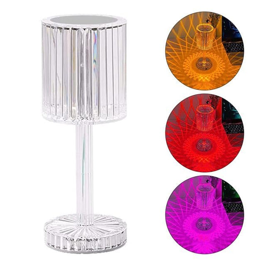 Dekoratif RGB LED&amp;apos;li Ambiyans Masa Gece Lambası Şarjlı Dokunmatik Tuşlu HA-1788