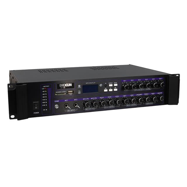 DEXUN D-100 100 WATT USB-BLUETOOTH 5 ZONE HAT TRAFOLU ANFİ