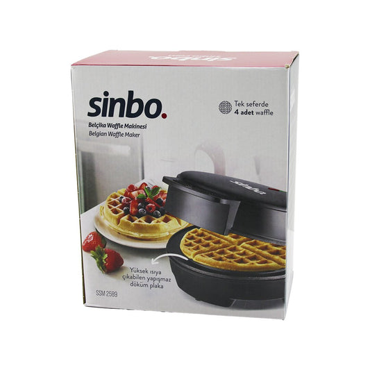 DÖKÜM  BELÇİKA WAFFLE MAKİNESİ  ELEKTRİKLİ   4 WAFFLE   YAPIŞMAZ YÜZEY   1000W  SSM-2589