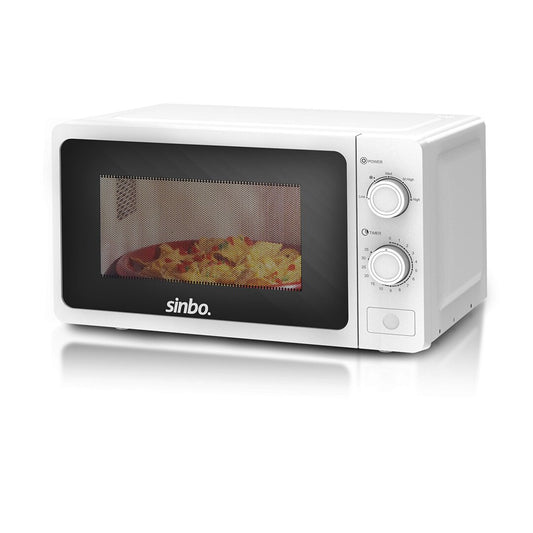 ELEKTRİKLİ BEYAZ MİKRODALGA FIRIN 20LT 5 KADEME GÜÇ AYARI - BUZ ÇÖZME FONK. AC230V - 50Hz -700W SMO-3676