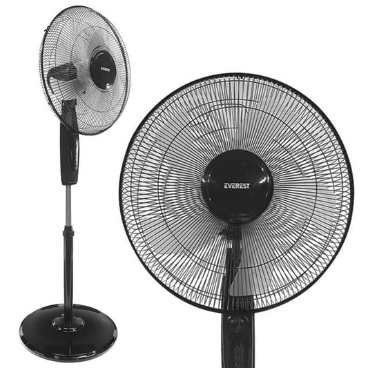 FAN11 Cool Air 16&amp;apos;&amp;apos; 45 Watt 5 Pervaneli 3 Kademe 1200RPM Zaman Ayarlı Vantilatör Siyah