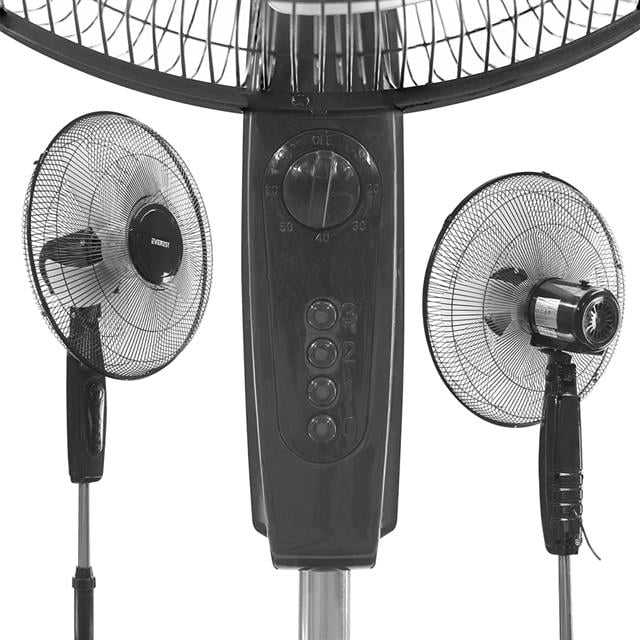 FAN11 Cool Air 16&amp;apos;&amp;apos; 45 Watt 5 Pervaneli 3 Kademe 1200RPM Zaman Ayarlı Vantilatör Siyah