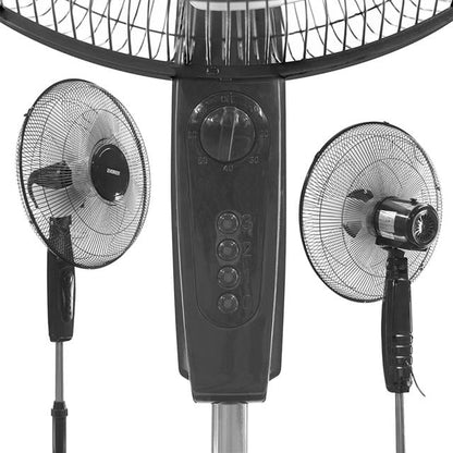 FAN11 Cool Air 16&amp;apos;&amp;apos; 45 Watt 5 Pervaneli 3 Kademe 1200RPM Zaman Ayarlı Vantilatör Siyah