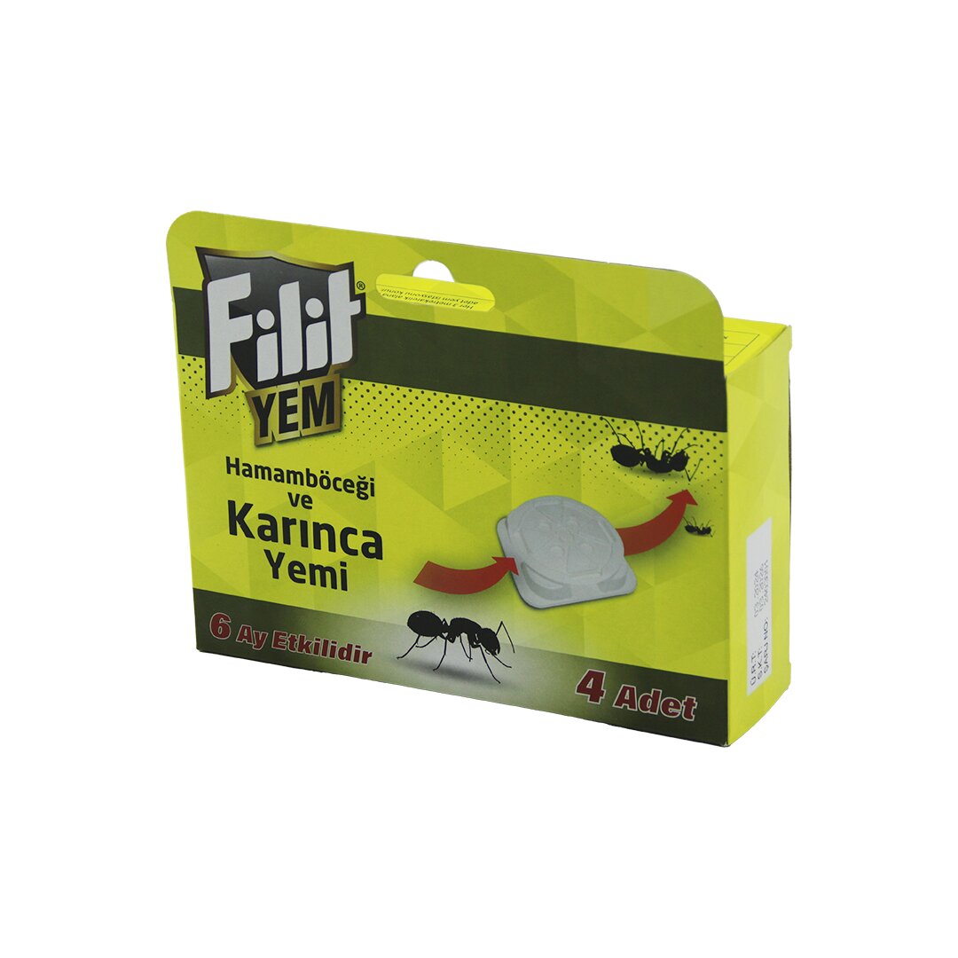 FİLİT  4PCS  KARINCA - HAMAM BÖCEK  YEMİ   6AY ETKİLİ - İSTASYON   YEM: 1.5GR X 4AD.=6GR